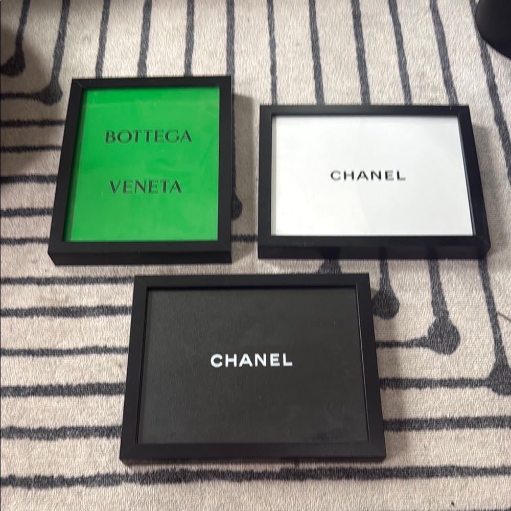 CHANEL and BOTTEGA Black and Green Art Poster